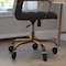 Flash Furniture Black LeatherSoft Roller Wheel Executive Chair GO-2286H-BK-GLD-RLB-GG - alternate 3